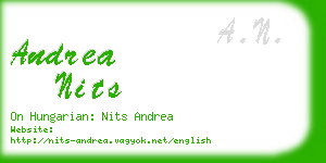 andrea nits business card